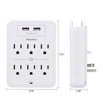 Powrui Surge Protector, Usb Wall Charger With 2 Charging Ports. Fixed Price $26.00.