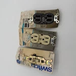 Lot Of 3 Ge/sears Classic Vintage Wall Switch Grounded Single Pole + Outlets. Fixed Price $6.00.