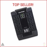 Cyberpower CSP600WSU Surge Protector, 1200J/125V, Swivel Outlets, Usb Chargi. Fixed Price $39.80.