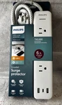 Philips 3 Outlet Surge Protector Orb With Usb Charging 6 Ft. Braided Cord. Fixed Price $15.99.