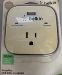 New Belkin Surgeplus Protected Usb Wall Charger Plug 2.1 Amp 10 Watt. Fixed Price $19.99.