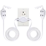 Kasonic 12 Feet Twin Extension Cord Power Strip, 6 Each Side, Flat .... Fixed Price $18.06.