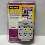 Fellowes Brand 6 Outlet Surge Protector With Fax/ Phone 715 Joules 99008 New. Fixed Price $19.89.