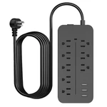 12IN1 Power Strip Surge Protector 8 Ac Outlets 3 Usb Ports Type 4FT Cord. Fixed Price $12.99.
