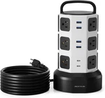 Power Strip Tower Surge Protector, Jackyled 1625W 13A Outlet Electric. Fixed Price $69.79.