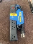 Milspec Outlet Power Strip With 6' Cord, Black #D19003872 Nib. Fixed Price $13.19.