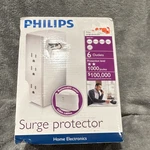 Philips 6-OUTLET 1000J Surge Protector White Indicator Light Cover. Fixed Price $13.00.