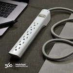 360 Electrical Habitat Premium Surge Protector Power Strip + 2.4A Dual Usb Ports. Fixed Price $20.99.