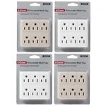 Electrical 6WAY Plug: 4 Pk Grounded Wall Outlet Tap Charger. Fixed Price $32.94.