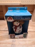 Santa's Power Hand Painted Christmas Holiday Snowman 6 Outlet Wall Adapter New. Fixed Price $12.79.