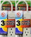 (2) Ac 3 Outlet Mini Power Strip Grounded Home Wall Plug 8 Inch Cord 1625 Watts. Fixed Price $16.99.
