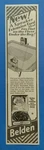 1928 Belden Speaker Extension Floor Cord Advertisement Chicago, Illinois. Fixed Price $15.00.
