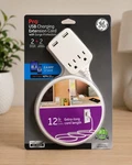 12 Ft Usb Charging Extension Cord, Surge Protection, Outlets, White. Fixed Price $12.99.