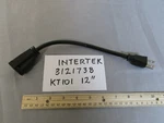 Intertek Short Power Extension Cord Inches Male-female 3121738-KT101 Nos. Fixed Price $9.95.
