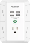 Usb Wall Charger, Multi Outlet Extender Surge Protector With 4 Ports, 1680J. Fixed Price $13.46.
