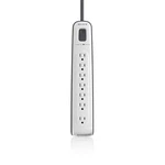 Belkin 7-OUTLET Surge Protector With Dual RJ11 Ports And 12' Power Cord, White. Fixed Price $32.99.