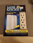 Side Socket 6 Outlet Swivel Power Strip Surge Protector Slim Space-saver New. Fixed Price $14.98.