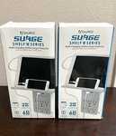 2X Aduro Multi-charging Station Surge Protector W/6 Oulets & Usb Ports Shelf. Fixed Price $39.00.