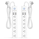Pack Power Strip Surge Protector Flat Plug 6 Outlet 4 Usb 2100J Ft Cord. Fixed Price $47.26.