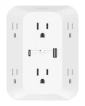 Belkin 6-OUTLET Surge Protector Power Strip, Etl-listed, Wall-mountable White. Fixed Price $33.81.
