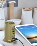 Aduro 40W 6-PORT Usb Desktop Charging Station Hub Wall Charger (gold). Fixed Price $26.86.