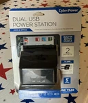 Cyberpower Dual Usb Station 2 Outlet & Charge Ports Device Cradle. Fixed Price $15.00.