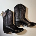 Old West Leather Boots Style 8110 - 020 Kids Youth Size 3 Color Black. Fixed Price $20.00.
