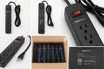 Amazonbasics 6 Outlet Surge Protector Power Strip 2FT Cord Black New. Fixed Price $19.99.