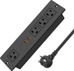 Recessed Power Strip With Usb Ports, Vilong 20W Pd Fast Charging 6FT, Black. Fixed Price $37.67.