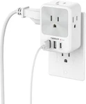 Surge Protector Wall Outlet Extender With 4AC/3 Usb Plug Charger For Home Office. Fixed Price $15.99.