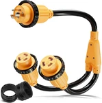 Amp Shore Power Splitter Cord Nema L5-30P To 2X L5-30R, 125V Etl-listed. Fixed Price $111.84.