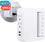 Side-access Swivel Sur Protector, 5-OUTLET Extender With 2 Usb Ports, Wall. Fixed Price $32.88.