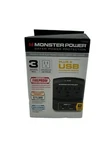 Monster Power - 3 Outlets, Plus 2 Usb Charging Ports, 540 Joules, Fireproof New. Fixed Price $16.69.