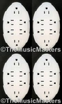(4) Outlet Electrical Socket Adapter Cover Oval 6-WAY Wall Plug Power Splitter. Fixed Price $29.99.