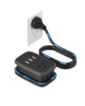 Ntonpower Travel Strip With Ports, 2 Outlets 3 Usb-a, Black. Fixed Price $22.96.
