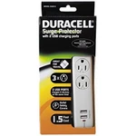 Duracell Surge Protector With 2 Usb Charging Ports White. Fixed Price $11.99.