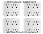 (4) Electrical Socket 6-WAY Power Splitter Outlet Ac Wall Plug Adapter Cover. Fixed Price $26.99.