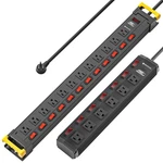 6-12 Outlet 1020J Surge Protector Power Strip With Individual Switch 9FT Cord. Fixed Price $33.99.