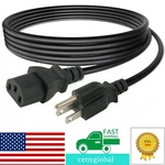 3 Prong Standard Ac Power Cord Cable Plug Pc Computer Monitor Desktop Printer Tv. Fixed Price $9.99.