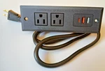 Recessed Embedded Strip Plug Socket 2 Usb +type-c. Desktop Power.. Fixed Price $18.95.