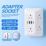 Plug Power Strip With 6 Ac Outlets 4 Usb PORT(2 Type C), Multi Socket Wall. Fixed Price $11.99.