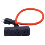 24IN. 12 Gauge 15 Amp Triple Tap Grounded Power Outlet Cord 3-WAY Cable. Fixed Price $13.95.