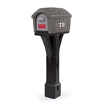 Classic Home Gray Stone / Black Post Mount Mailbox. Fixed Price $118.20.
