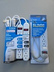 Vintage Lot 3 Iconcepts 6 Outlet Pc Home Computer Surge Protector Rocker Switch. Fixed Price $22.12.