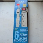 Bright-way 6 Outlet Surge Protector 2.5FT Cord 735J On/off Switch. Fixed Price $8.00.