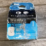 New Woods 6911 Basic Electronics Single Outlet Surge Protector 810 Joules. Fixed Price $6.43.