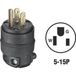 (5)- Leviton Nema 5-15P Rough Use 3 Wire 2 Pole Electric Cord Plug 000-515PR. Fixed Price $29.89.