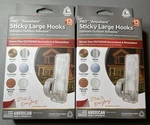 Boxes Simple Living Pro Anywhere Sticky Large Hooks 12 Pack Ea. (24 Total). Fixed Price $14.99.