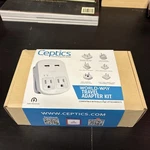 Ceptics World Travel Adapter Kit - Qc 3.0 2 Usb + Outlets, Surge Protection. Fixed Price $17.49.
