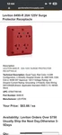Leviton, 8490-R, In Quad Receptacle, 20A-125V. Fixed Price $600.00.